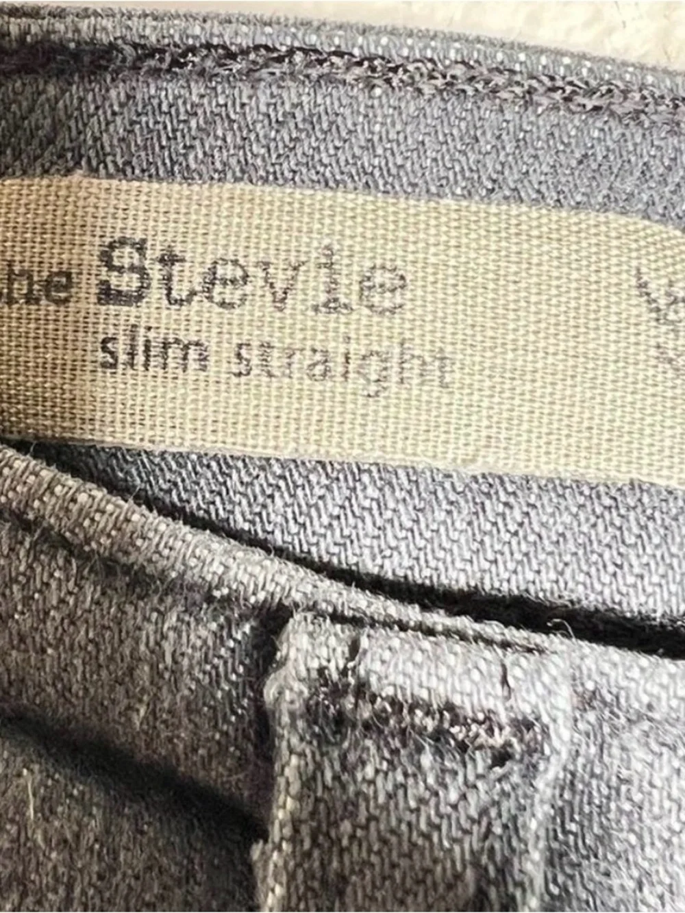 AG Adriano Goldschmied grey the Stevie Slim straight leg jeans size 29 B149